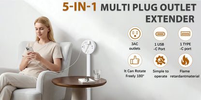 3 Style Retractable Sockets Adjustable Electrical Outlet Extender