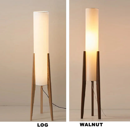 Japanese Retro Wabi-sabi Solid Wood Floor Lamp