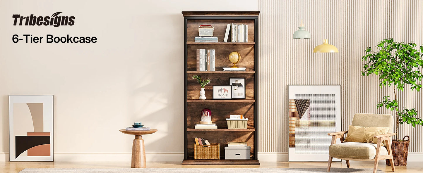 71 Inches Industrial Bookshelf