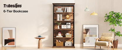 71 Inches Industrial Bookshelf