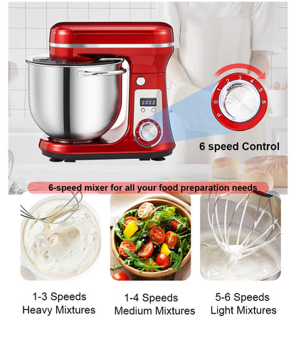 6-Speed, 1200 W Kitchen Food Mixer