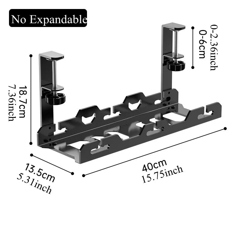 Telescopic Under Table Storage Rack Organizer