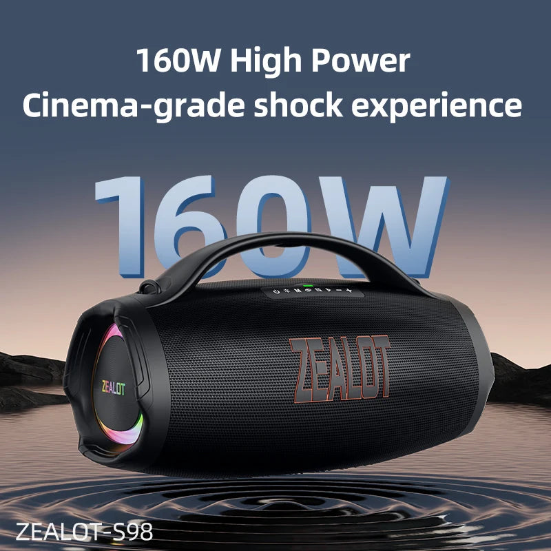 160W High Volume Portable Bluetooth Speaker
