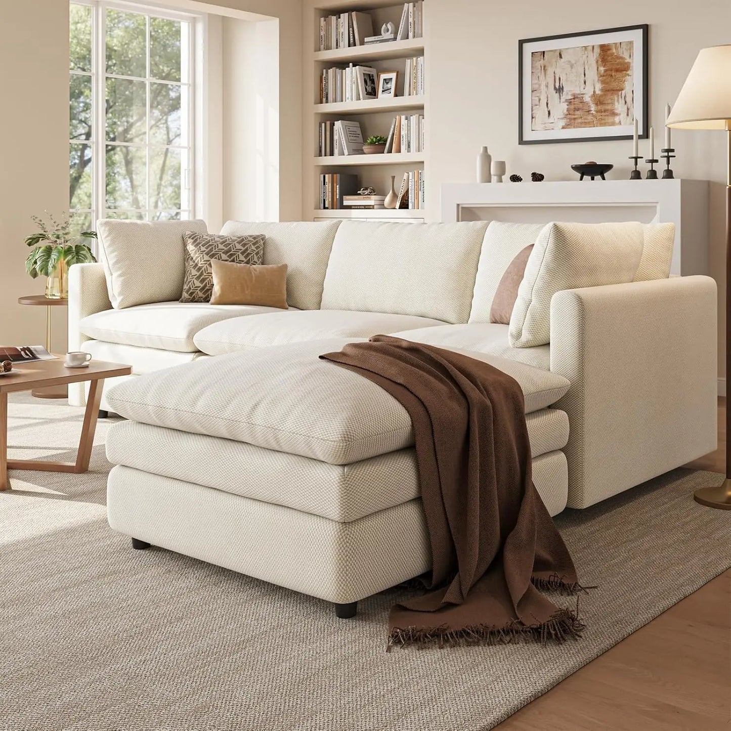 97in Modular L-Shape Sectional Sofa Deep Seat