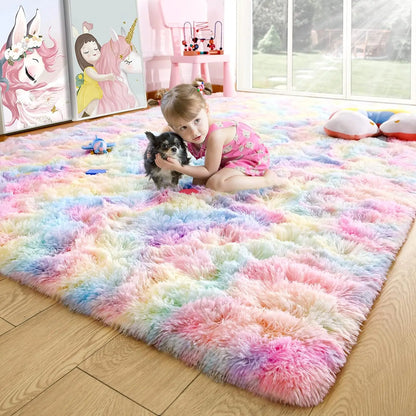 Fluffy Non-Slip Rugs for Hardwood Floors Room Decor