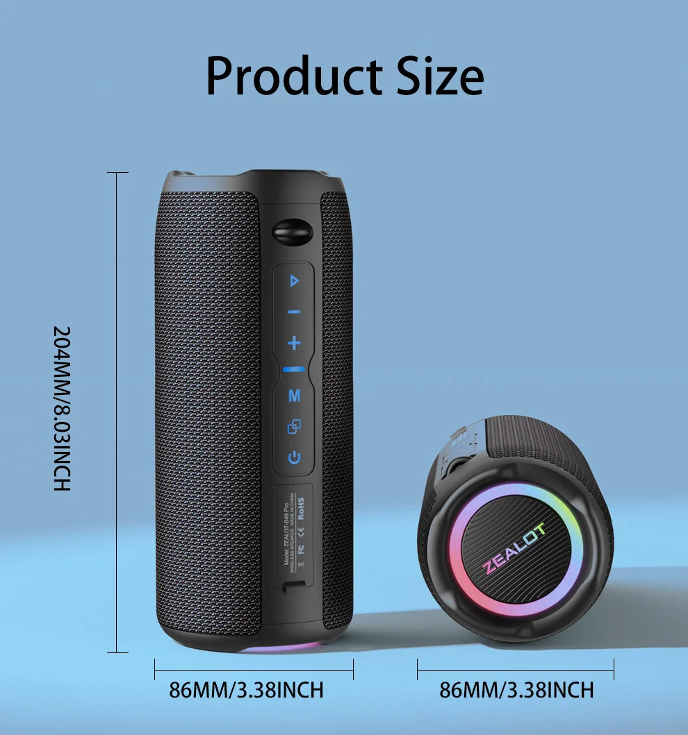 S49 pro Wireless Speaker, Outdoor Portable Subwoofer