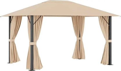 10' x 10' Patio Gazebo Aluminum Frame Outdoor Canopy