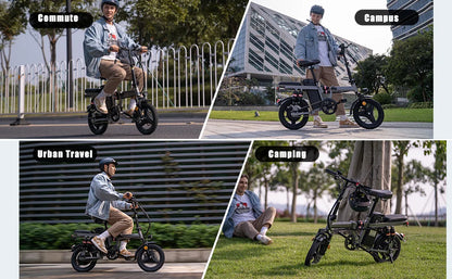 Electric Bike for Adults, 20MPH 35Miles 500W Brushless Motor
