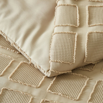 Solid color cut flower Queen size Comforter sets