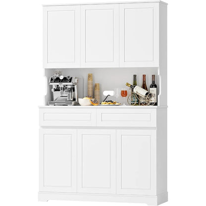 74" Pantry Cabinet with Wide Countertop