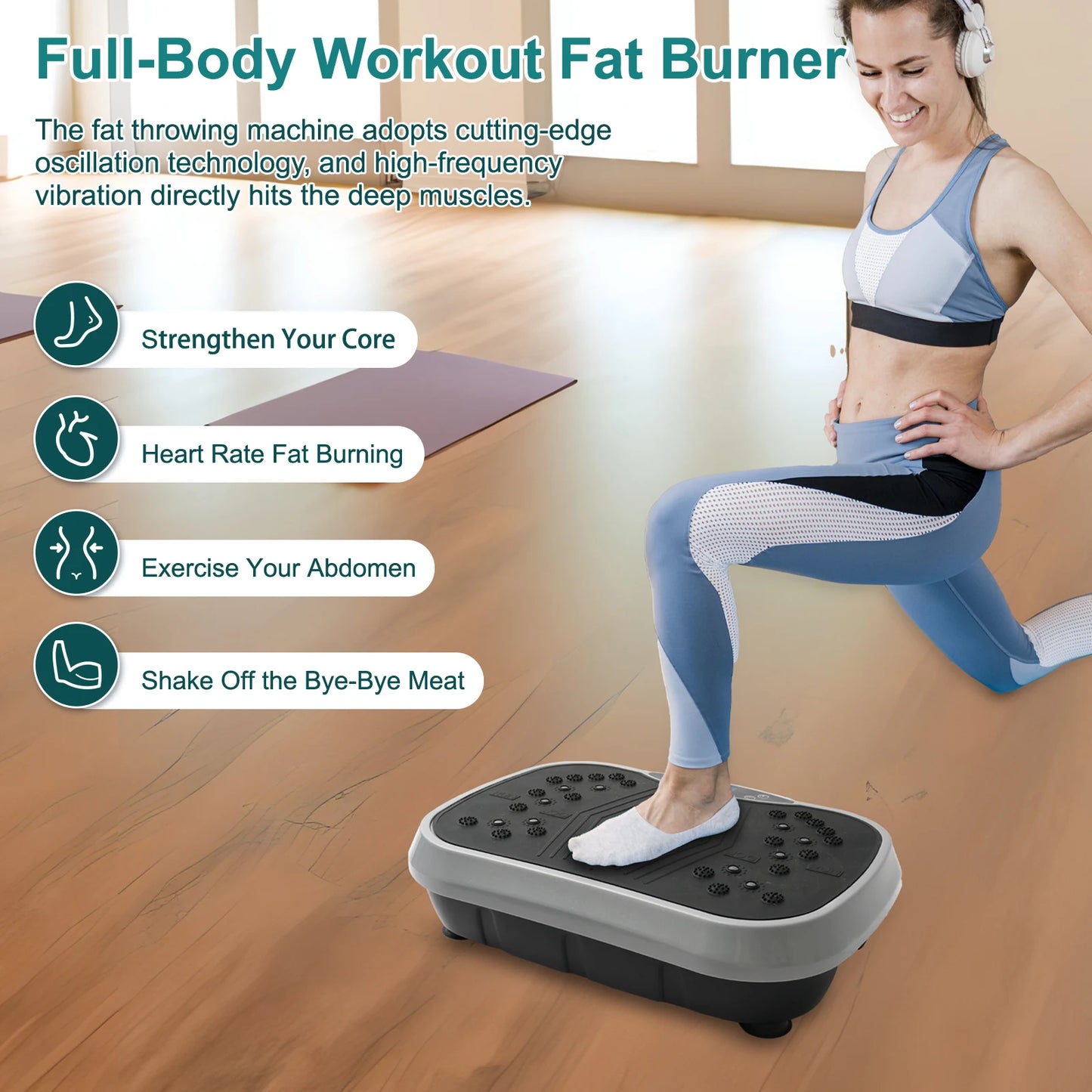 Fat-Burning Vibration Plate Exercise Body Shaping Machine