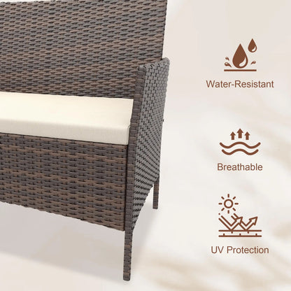 4 Piece Patio Furniture Set with Cushions