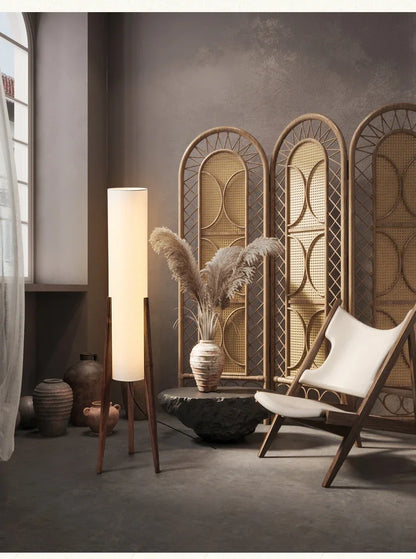Zen Floor Lamp Japanese style light fabric shade lamp