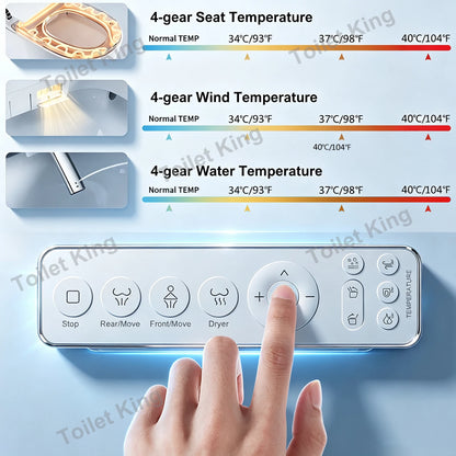 Smart Toilet with Built-in Bidet, AUTO Open/Close