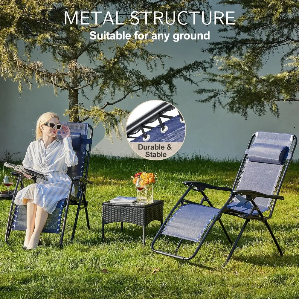 Outdoor Zero Gravity Recliner Set