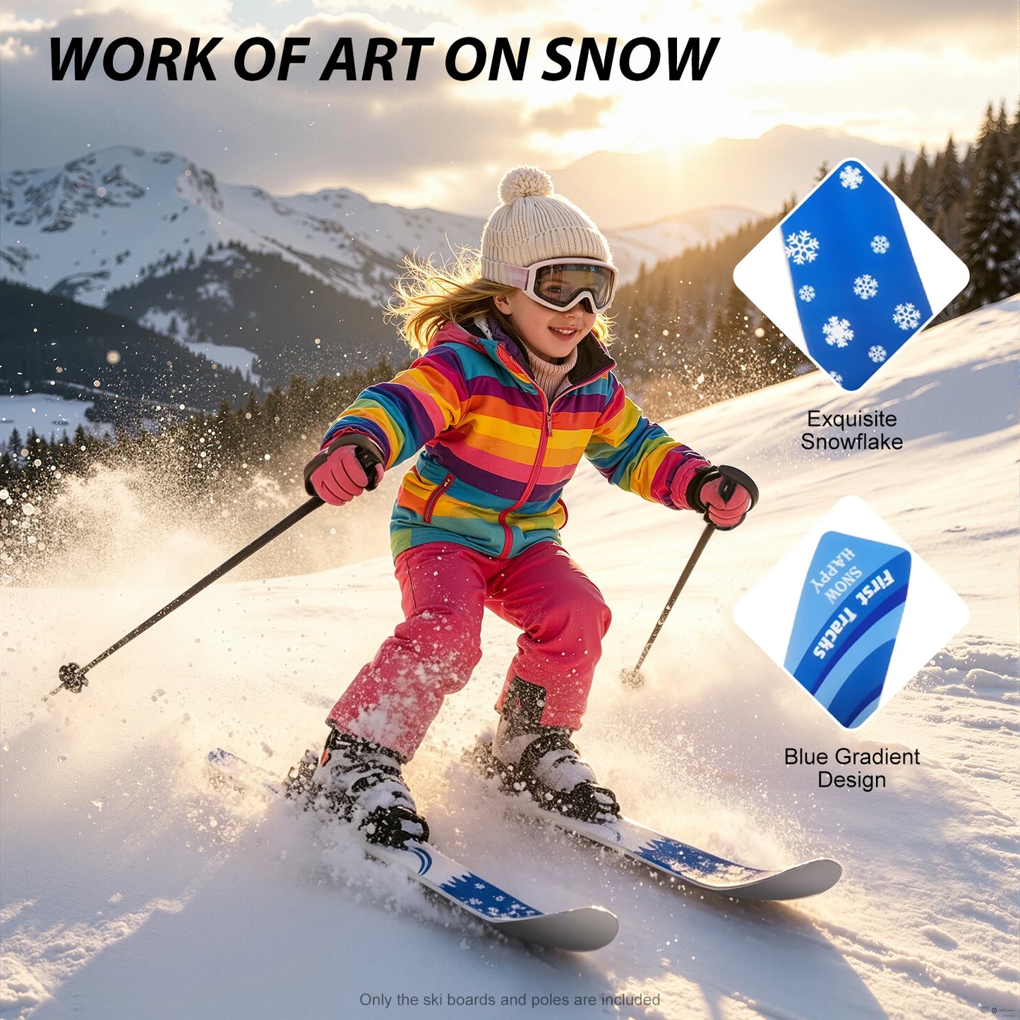 Kids Ski Board Set for Ages 2-8