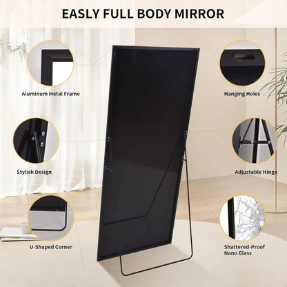 34"x76" Full Length Mirror with Stand