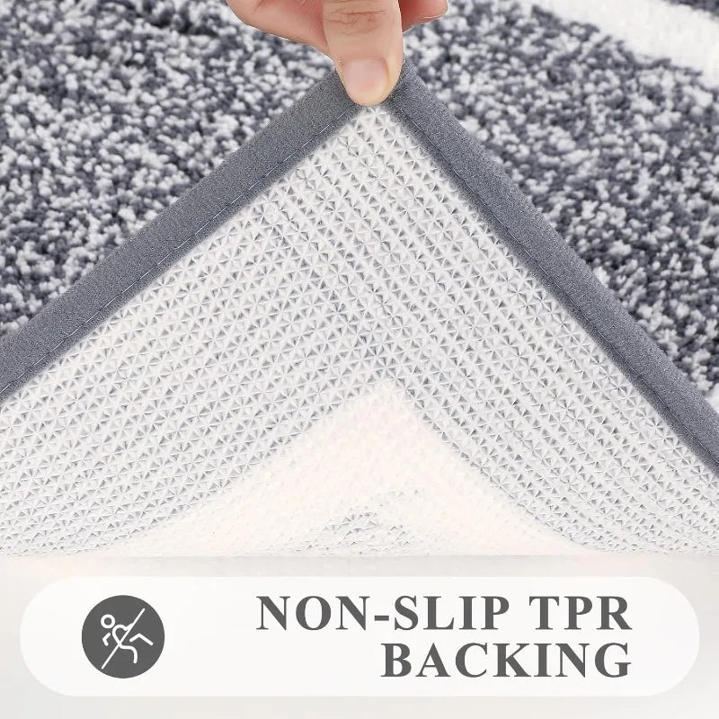 5-Piece, Non-Slip Dark Grey Bathroom Set