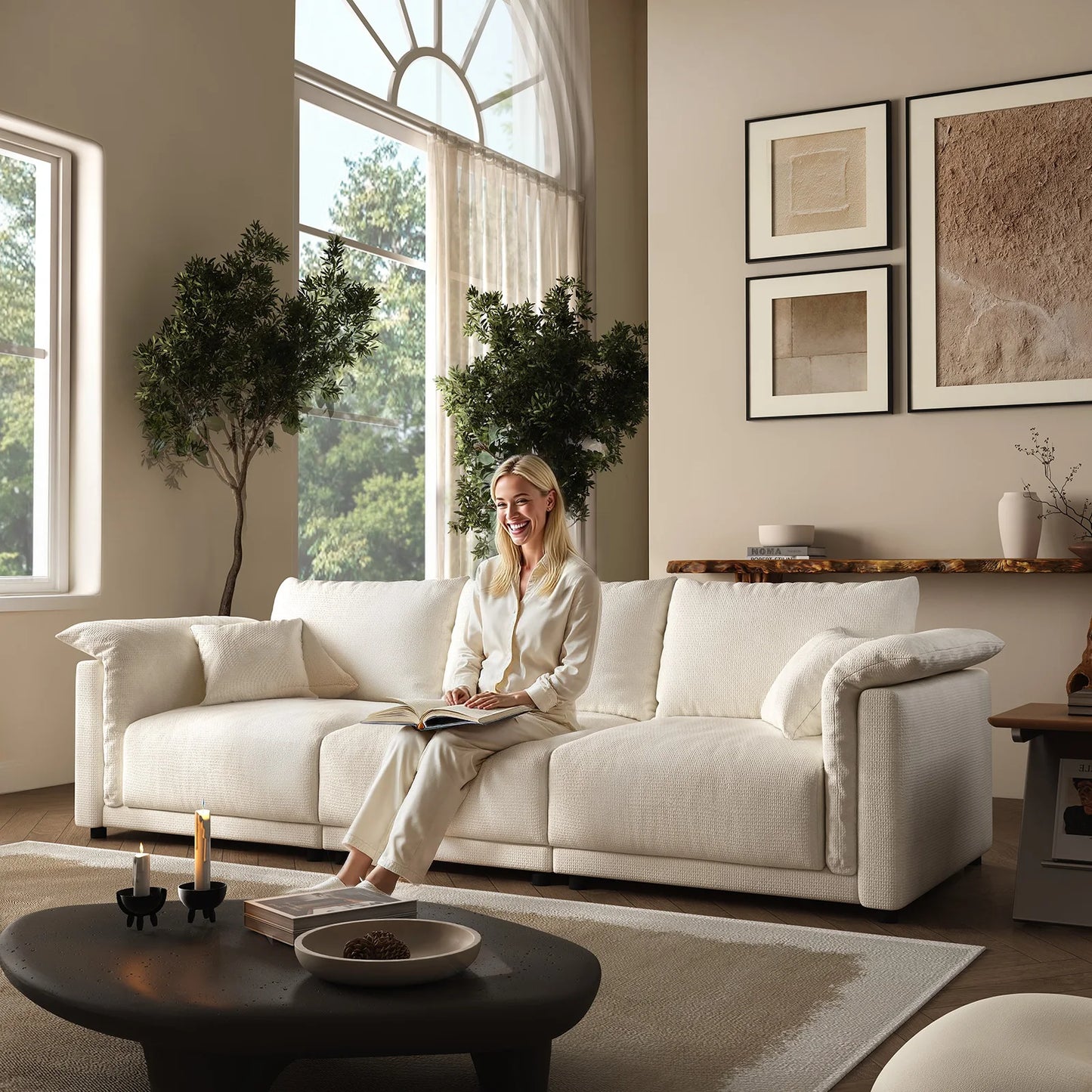 98.5" Cloud Modular Sectional Sofa