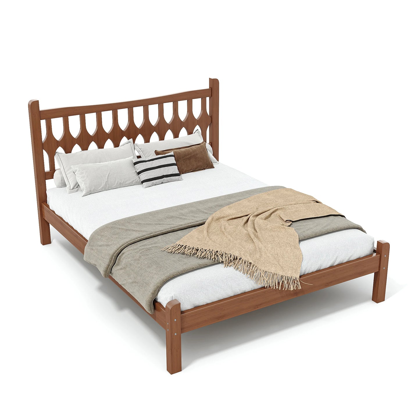 Full Size Bamboo Platform Bed Frame