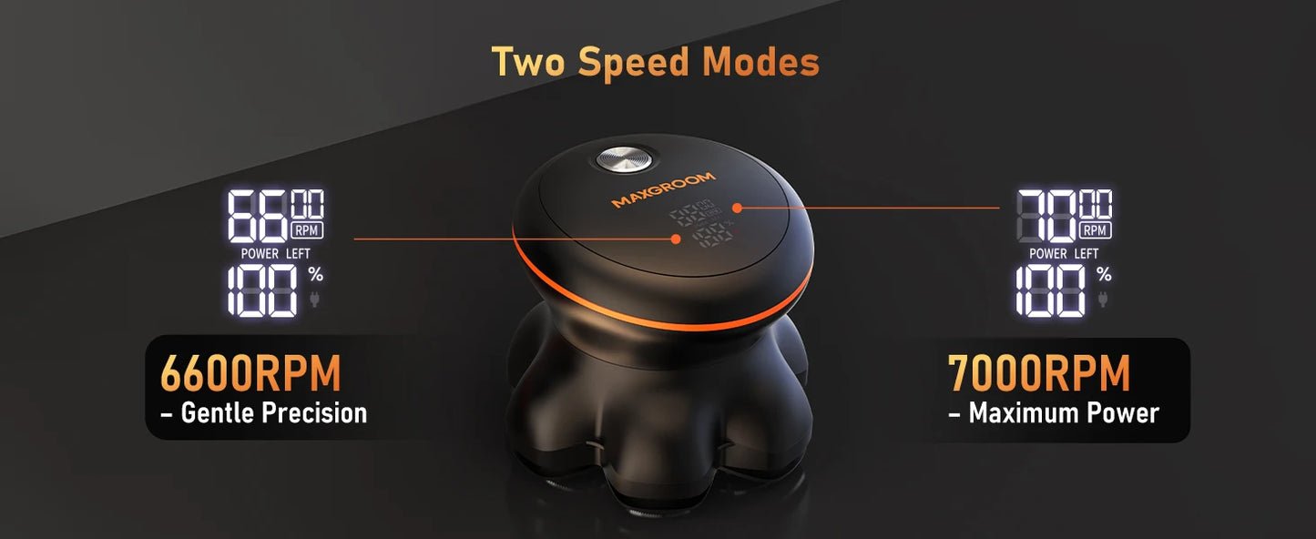 7D Electric Waterproof Head Shaver USB Rechargeable