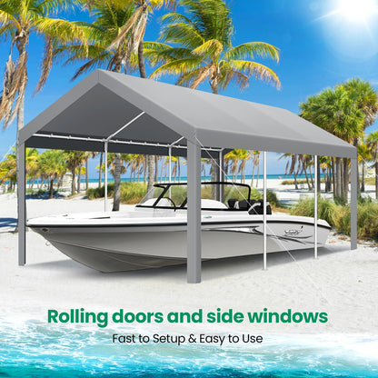 10x20 Heavy Duty Upgrade Waterproof Protected Carport