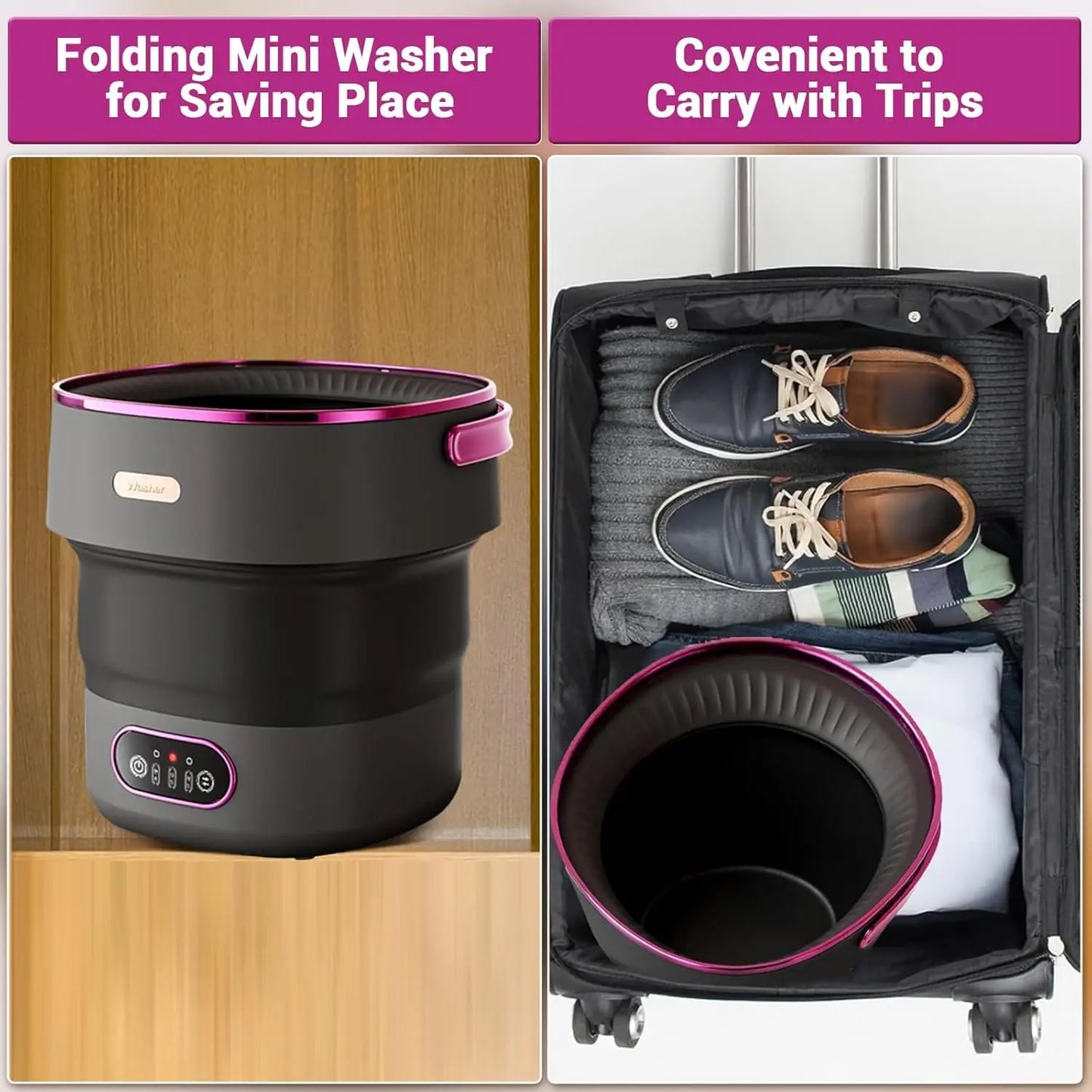 13L Portable Washer 3 Cleaning Modes