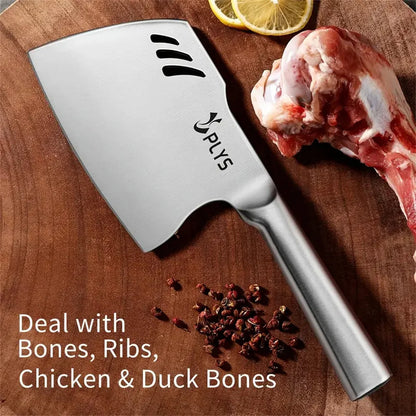 Heavy-duty stainless-steel boning knife for butchering