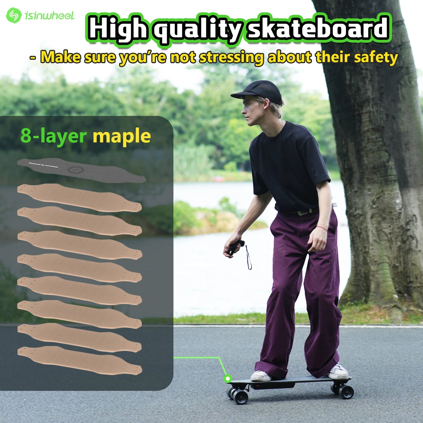 Electric Scooter Four-Wheel E-Scooter Top Speed 12Mph