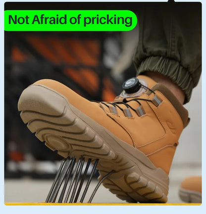 High Top Steel Toe Boots Slip Resistant Anti-Puncture