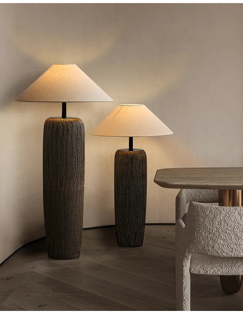 Ceramic Lamp Wabi Sabi Style Vintage Japanese Floor Lamp