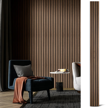 94.5x7.9-inch 4PCS Wood Noise Reduction 3D Textured Wall Panels