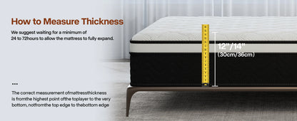 12 Inch Gel Memory Foam Hybrid Mattress