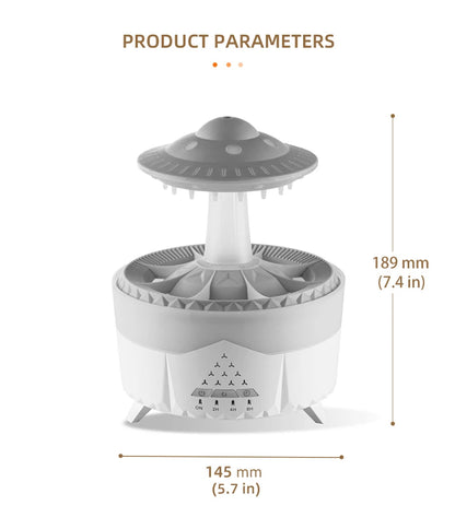 Rain Cloud Diffuser Mushroon Air Humidifier with Lamp