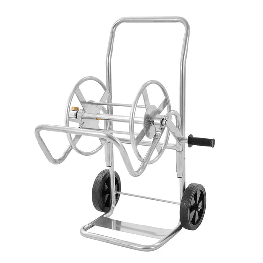Duty Powder-coated Steel Water Hose Cart