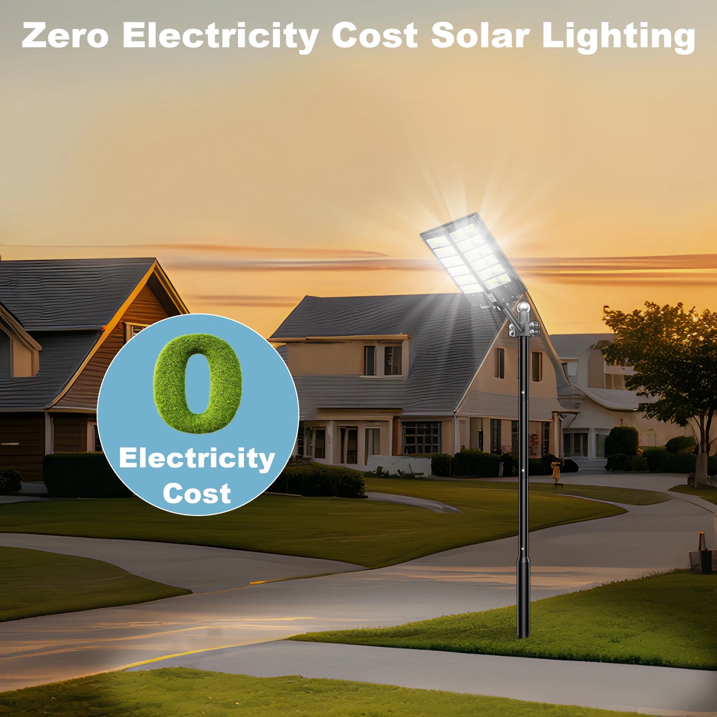 6000-watt solar streetlights with motion sensors