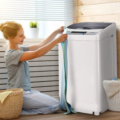 1.34 Cu.ft  Full-Automatic Washing Machine, Portable Compact
