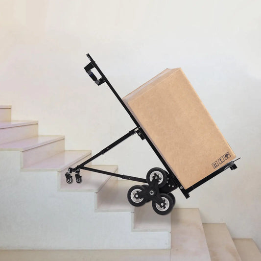 460lbs Black Stair Climbing Cart, 29-45in Height