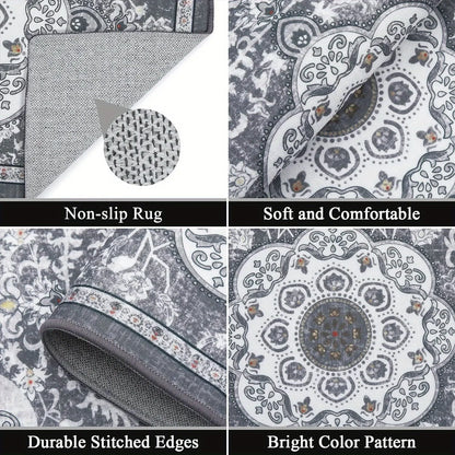 3-pcs floor mat set with non-slip bottom