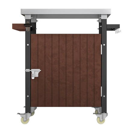 Outdoor Grill Cart with Stainless Steel Tabletop