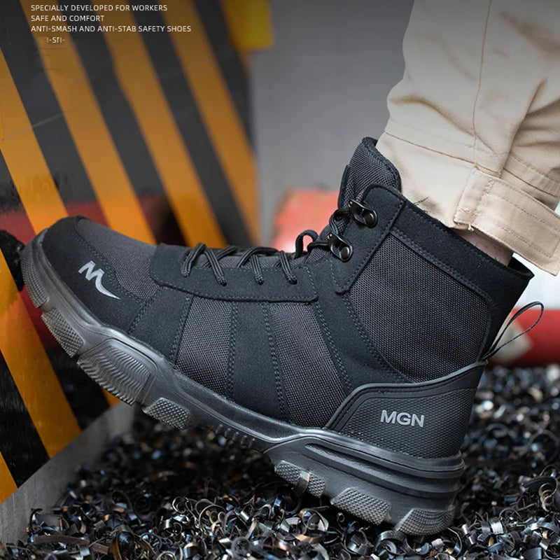 Men Steel Toe Shoes Puncture-Proof Sneakers