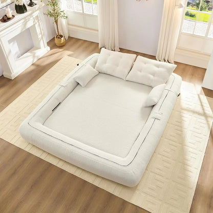 78.7" King, 3-in-1 Multi-Functional Sleeper Futon Sofa