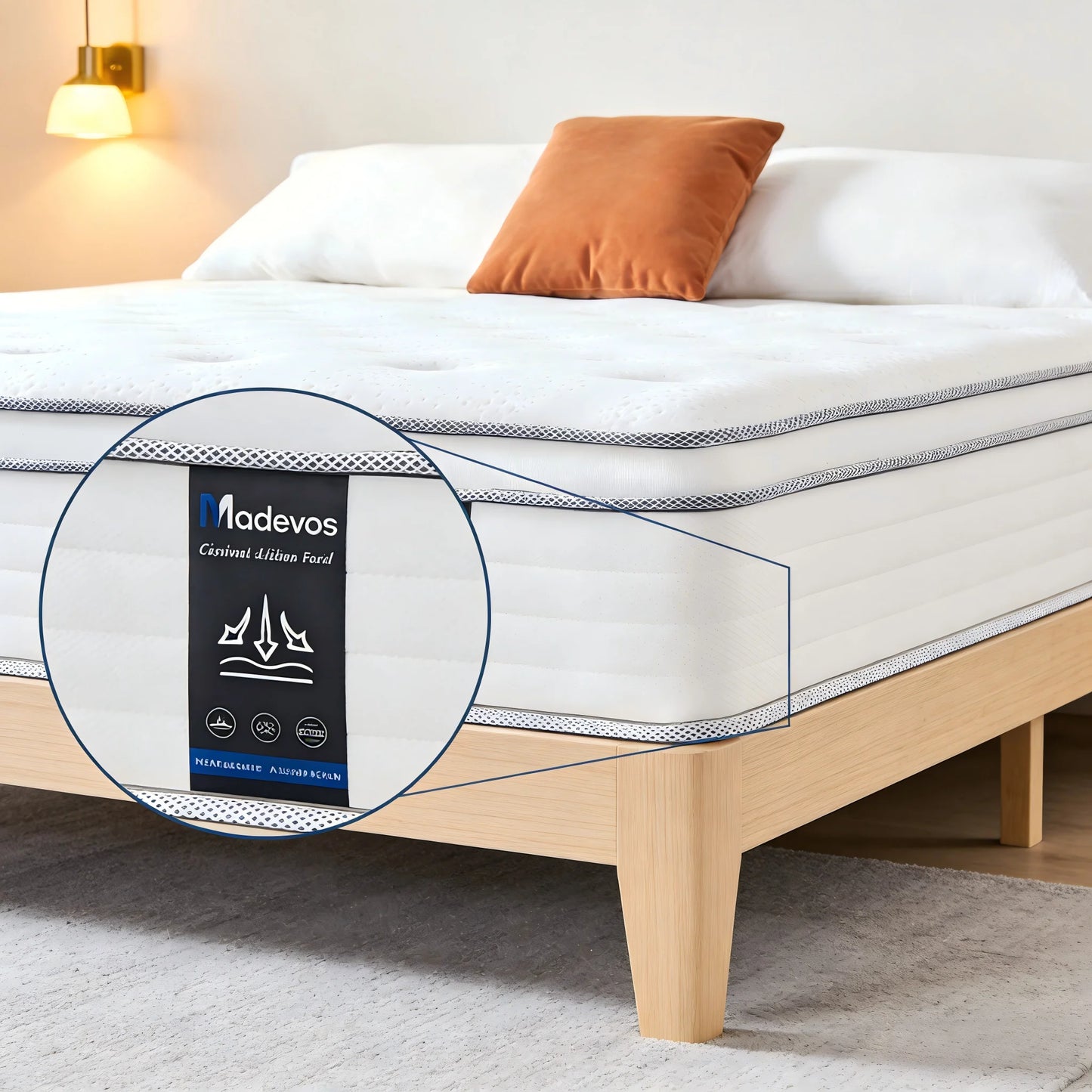 12\14\10 Inch Hybrid Mattress with Pocket Spring