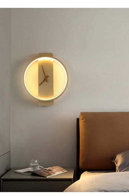 Wall Lamp with Clock Dining Room Decor