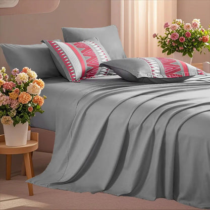 7-piece printed comforter set, suitable for all seasons