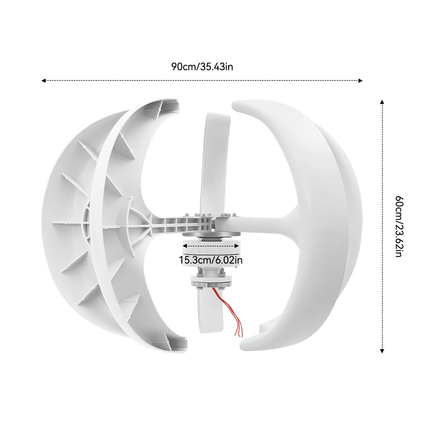 600W 12V/24V Wind Generator Solar Wind Turbine
