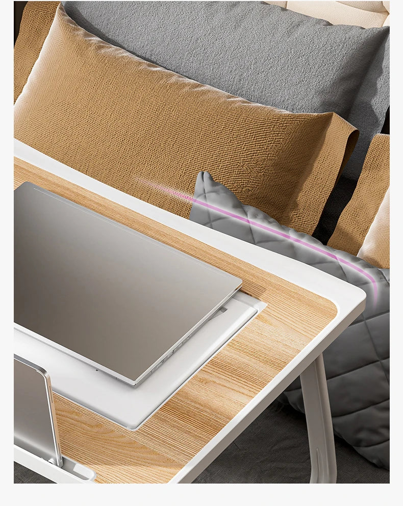 Foldable laptop desk with sturdy desk drawers