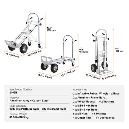 Heavy Duty Industrial Collapsible Dolly Cart