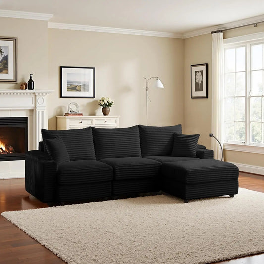 Cloud Sectional Sofa – 4-Seater Modular L-Shape Couch