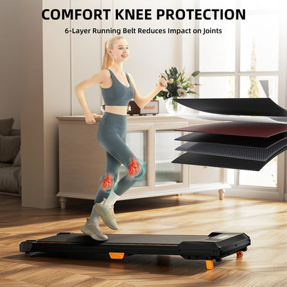 2.5HP Portable Treadmill Incline Walking Pad Treadmill 330lbs Capacity